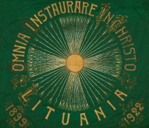 Studentų draugijos Rūta-Lituania vėliavos fragmentas